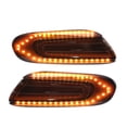 thumbnail image 1 of Luz de marcador lateral de aleta Unique Bargains para Mini Cooper One 14-20 Luz de repetidor lateral LED amarilla Alojamiento de señal de giro frontal izquierdo derecho, 1 of 7