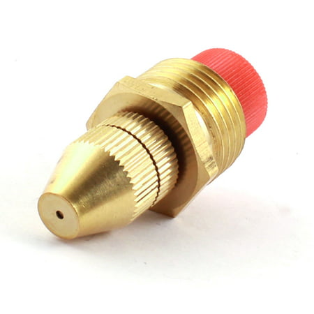 Unique Bargains Yard Garden Lawn 21mm Male Threaded Brass Water Spout Spray Nozzle Gold