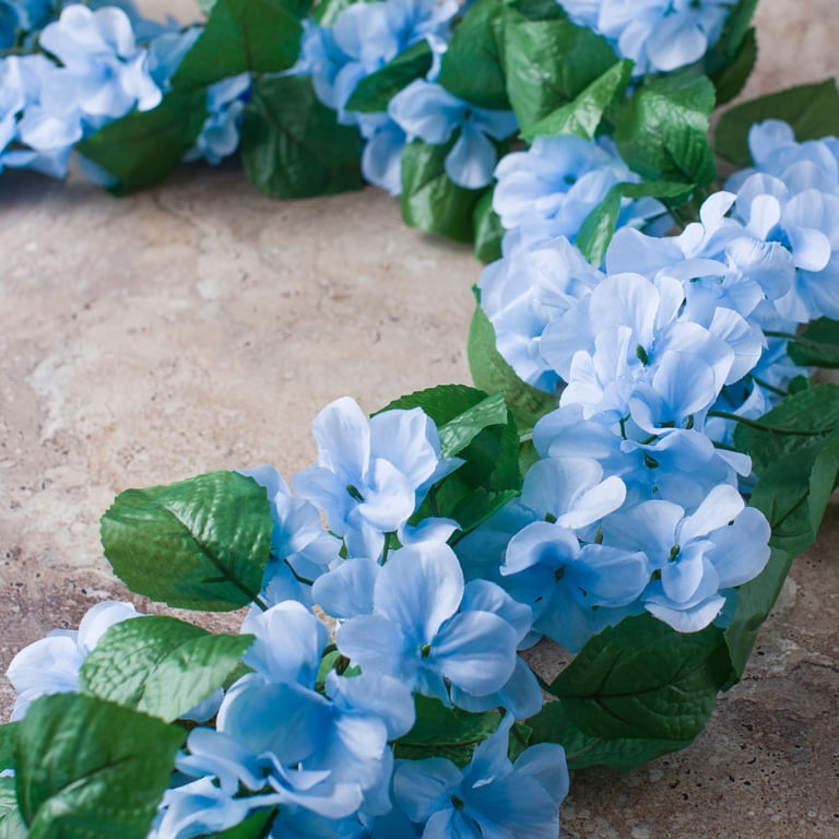 Ashland, 6ft. Blue Hydrangea Chain Garland, Faux Hanging Vine