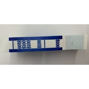 Currency Straps - Self Sealing Money Bands, $100-Blue, 100 pack, by NF String