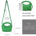 thumbnail image 3 of LHSHID Women Woven Tote Small Crossbody Bag, Weave Quilted Purse Square Shoulder Bag Woven Handbag with Detachable Strap, 3 of 7