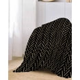 thumbnail image 2 of Black Gold Striped Sofa Couch Covers for Dogs,Washable Sofa Throw Cover Single Slipcovers for Armchair with Tassel,Boho Minimalist Geometric Bohemia Couch Protector Towel Blanket Medium 71''x91'', 2 of 8