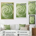thumbnail image 3 of Designart "Dreamy Green Serene Spiral III" Abstract Spirals Picture Framed Canvas Art Print, 3 of 5