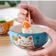 thumbnail image 5 of Cuenco de cerámica redondo para el hogar, cuenco japonés de varios tamaños con forma de gato de la suerte, tazón para ensalada, sopa y fideos, vajilla para restaurante, 5 of 5