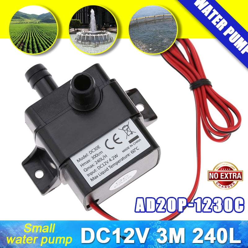Inline Oil-Free Rotor Quiet Hydroponics Aquariums New Submersible Water Pump 