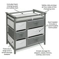 thumbnail image 4 of Badger Basket Modern Baby Changing Table with Six Baskets - Gray, 4 of 9