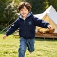 thumbnail image 2 of akafmk Boys Zip Up Hoodie Sweatshirt Long Sleeve Casual Jacket with Checkered Hood Lining and Front Pocket School Outerwear Fall Clothes, Size 4-5 Years, 2 of 7
