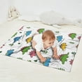 thumbnail image 2 of White Dinosaurs Plants Pattern Blanket,Comfortable Soft Flannel Throw Blanket,All Season,Warm Lightweight Blankets for Sofa Bed Couch Living Room Chair,30"x40", 2 of 4