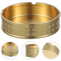 ULTNICE Brass Ashtray Lid Smokeless Indoor/Outdoor Decor Retro Ashtray For Living Room