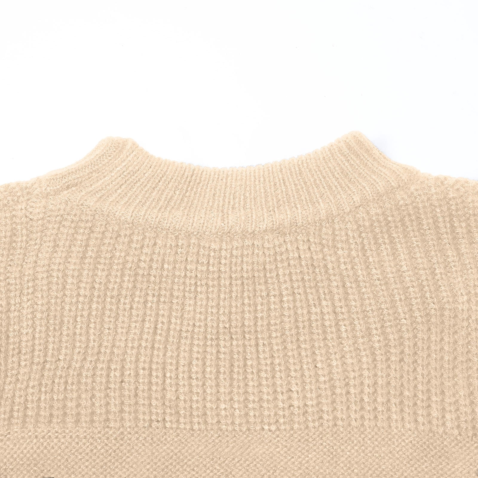 Holzkary Women's Casual Long Sleeve Sweaters Women's Casual Long Sleeve Sweaters Loose Crewneck Knit Solid Pullover Sweater Jumper Tops Loose Crewneck Knit Solid Pullover Sweater Jumper Tops Khaki M
