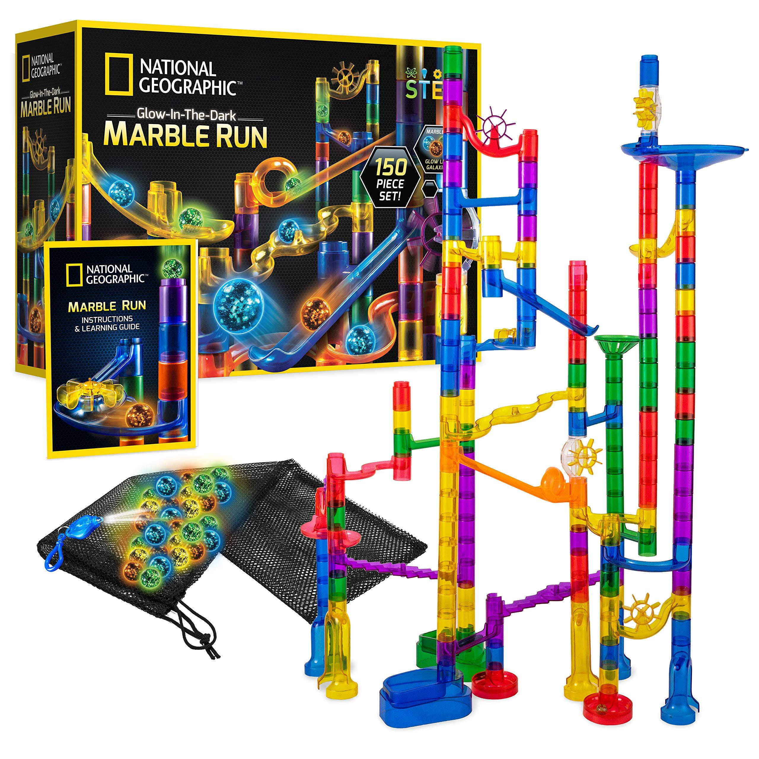 NATIONAL GEOGRAPHIC Glowing Marble Run 150 Piece Construction Set