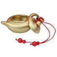 thumbnail image 3 of Teapot Decor with Lanyard Made of Brass for Home Furnishings and Collections 3.5 x 2.5 inches, 3 of 4