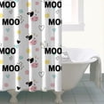 thumbnail image 4 of White Cow Moo Pattern Shower Curtain 72"x72" ,Bathroom Decorative Shower Curtains Set with 12 Hooks,Modern Waterproof Washable Shower Curtain, 4 of 6