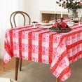 thumbnail image 2 of Valentine''s Day Table Cloth, 60 x 84 Inch, Checkered Rectangle Tablecloth Love Heart Patterned Washable Decorative Table Cover for Wedding Holiday Party Kitchen Dinning Anniversary, 2 of 6