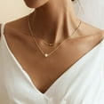 thumbnail image 2 of Pearl Necklace for Women- 14K Gold-plated/White Gold-plated Dainty Pearl Necklace for Women, 2 of 8