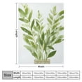 thumbnail image 4 of Fenyluxe Green Leaves Throw Blanket Bedding Cozy Lightweight for Couch Sofa Bed All Seasons Gifts 60x80in, 4 of 6