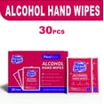 thumbnail image 2 of 30pcs Alcohol Wipes in Individual Packets, Perfect for Cleaning Hands - Handy Wipes for Quick Cleanups, Surface Cleaning, 2 of 8