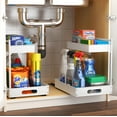 thumbnail image 6 of Sorbus 2-Tier Under Sink Organizer with Sliding Drawers, No-Drill Storage Rack (2 pack White), 6 of 8