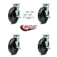 thumbnail image 2 of 8 Inch Phenolic Caster Set with Roller Bearings and Brake/Swivel Lock SCC, 2 of 2