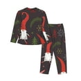 thumbnail image 2 of Bingfone Womens Pajama Sets Cute Christmas Gnomes Print,Long Sleeve Loungewear Pajamas Set-Small, 2 of 9