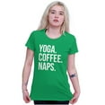 thumbnail image 3 of Yoga Coffee Naps Meditation Fitness Womens Fitted Plus Size Graphic Tee Brisco Brands 2X, 3 of 5