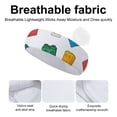 thumbnail image 4 of Sports Sweat Absorber Headband 10.6in Thin, Strong Absorbent And Thick Sweat Absorber Can Be Used As A Headband Mask Neck Band Scarf Multicolored Building Block (12), 4 of 6