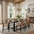 thumbnail image 2 of SAFAVIEH Masha Coastal Paper String Solid Dining Bistro Chair, Natural/Black (Set of 2), 2 of 18