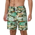 thumbnail image 2 of Fotbe Colorful Hawaii Palms Men’s Swim Trunks Quick Dry Swim Shorts Board Shorts with Mesh Lining-3X-Large, 2 of 9