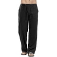 thumbnail image 1 of Pantalones casuales sueltos deportivos sólidos para hombre Pantalones de yoga rectos para correr, 1 of 2