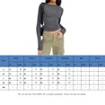 thumbnail image 2 of Blusa Mangas Largas Top cuello redondo ajustado básico mujer túnica corta traje de calle Ygjytge Gris T S para Mujer, 2 of 9