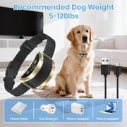 PetJoy Dog Bark Collar for Small Medium Large Dogs 5-120 lbs, Anti Bark Collar with Beep & Shock,Dog Shock Collar with 5 Levels,Waterproof,Gold,Christmas Birthday Gifts