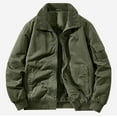 thumbnail image 5 of Levmjia Men's Winter Aviator Jacket Sherpa Lined Cotton Coat Zippered Pocket Outerwear Turn-Down Collar Pilot Jacket Thick Warm Casual Wear Ribbed Cuff Design M-5XL, 5 of 7