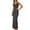 #0358-Black, variant on Women's Maxi Dresses Round Neck Sleeveless Knit Dresses Casual Daily Style Lightweight Breathable Bodycon Slim Fit Dresses