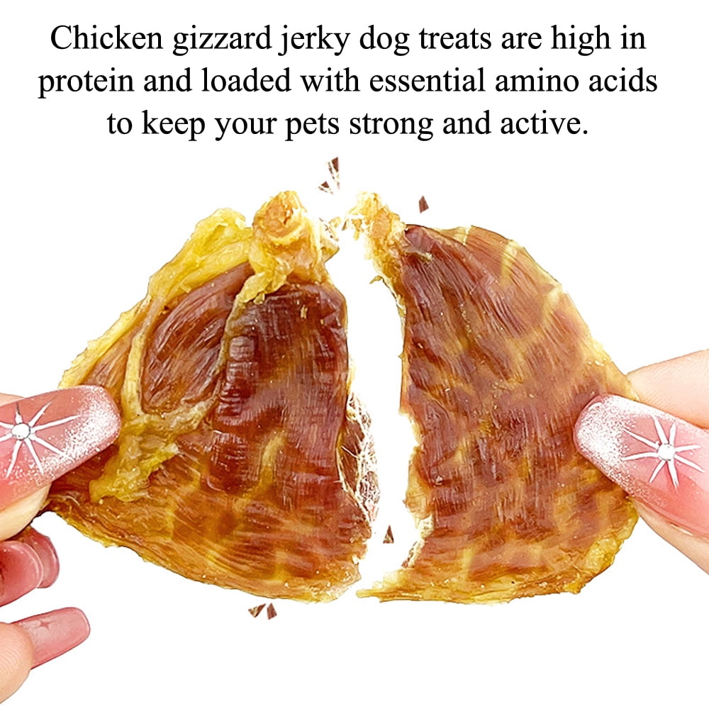 All Kinds of Chicken Flavor Dog Treats for Small, Medium, & Large Dog, Made from Fresh Chicken, Including Chicken Gizzard Jerky, Milk Chicken Sticks, Chicken Sausages. 1.1lbs