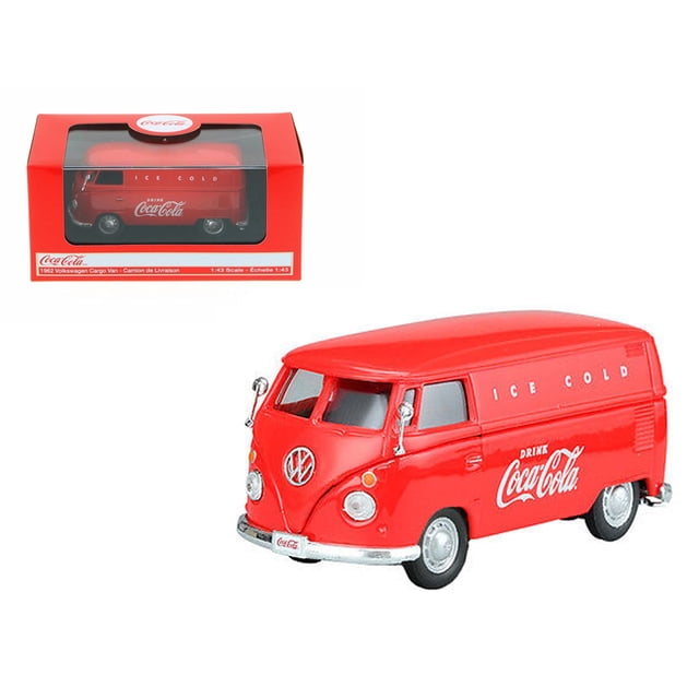 1962 Volkswagen Coca Cola Fourgonnette Cargo Rouge 1/43 Modèle Moulé sous Pression par Motorcity Classics
