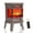 Brown, variant on RealSmart 1500W Electric Fireplace Heater Infrared Fireplace Stove with 3D Flame Effect with Remote Control Timer for Indoor Large Room Home Use Black