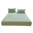 thumbnail image 4 of SIfdSeng Get it Fast Piece Thickened Solid Color Bed Cover Class A Full Solid Color Washed Baby and Grade Bedspread Cover Imitation Pure Bed Sheet Cover for Summer, 4 of 5