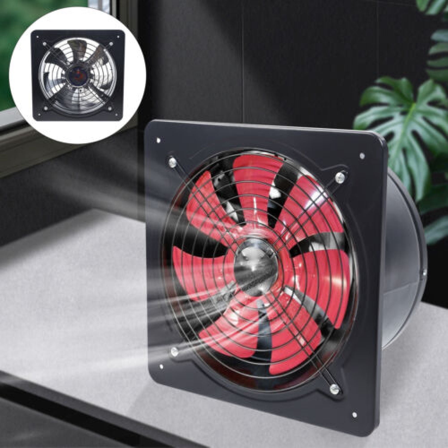 NEW 125W 12'' Air Shutter Ventilation Exhaust Fan Blower with Grill