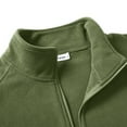 thumbnail image 5 of Miluxas Men's Full Zip Sweatshirt No Hood Hoodies Casual Cardigan Lightweight Cotton Hoody Green, 5 of 6