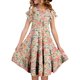 thumbnail image 1 of WILLBEST Vestidos de Algodon Vestidos Florales para Niñas para Verano Playa Piscina Juego Al Aire Libre Cómodo Casual para Niños de 4 A 15 Años 130, 1 of 3