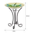 thumbnail image 3 of Mainstays Green Dragonfly Glass Birdbath, 3 of 3