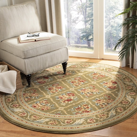 Safavieh Lyndhurst Mason Floral Area Rug, Green, 5'3" x 5'3" Round