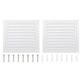 thumbnail image 1 of Cubiertas de Ventilación de Suelo Rectangulares de Aleación Uxcell para Ventilaciones con Persiana para Puertas de Garaje 8x8, 1 of 6