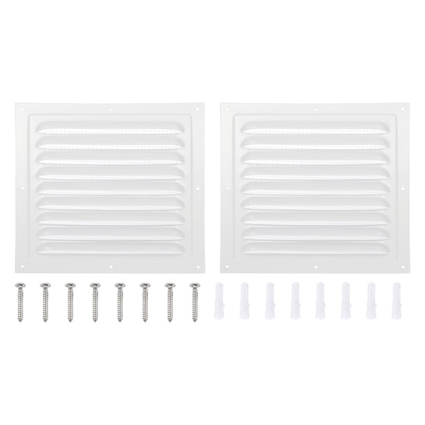 Cubiertas de Ventilación de Suelo Rectangulares de Aleación Uxcell para Ventilaciones con Persiana para Puertas de Garaje 8x8