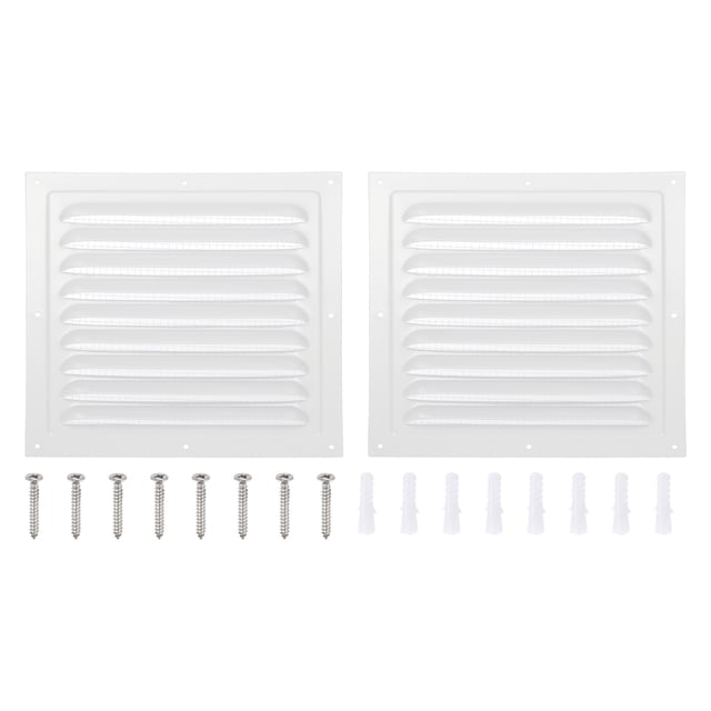 Cubiertas de Ventilación de Suelo Rectangulares de Aleación Uxcell para Ventilaciones con Persiana para Puertas de Garaje 8x8