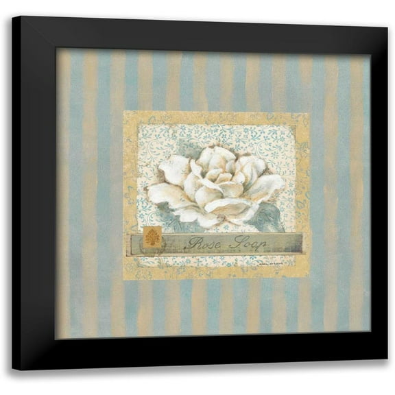 Robinson, Carol 12x12 Black Modern Framed Museum Art Print Titled - Rose Soap