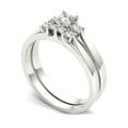 thumbnail image 2 of IMPERIAL 1/2Ct TDW Diamond S925 Sterling Three Stone Bridal Set, 2 of 3