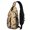 Thanksgiving Oak Maple Leaf Pattern, variant on Thanksgiving Oak Maple Leaf Pattern Sling Backpack, Casual Day Sling Pack with Earphone Port, Adjustable Strap Gift Ideas for Hiking Cycling Walking