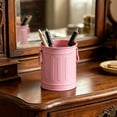 thumbnail image 4 of Ouuluon Pen Holder for Desk Multi-Functiona Pencil Cup, Pink Vintage Industrial Style Desk Organizer with Handle for Office Home Art Supplies, 4 of 6