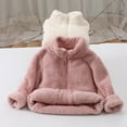 thumbnail image 6 of WOLLED 4-15Y Kids Boys Girls Fleece Jackets Youth Coral Velvet Zipper Tops Middle Large Children's Fall Winter Padded Casual Coats Outerwear, 6 of 9